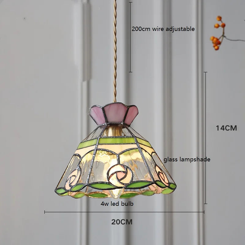 suspension fleur verre cuivre nordique moderne led iwhd europe syle - vue 8 sur 26