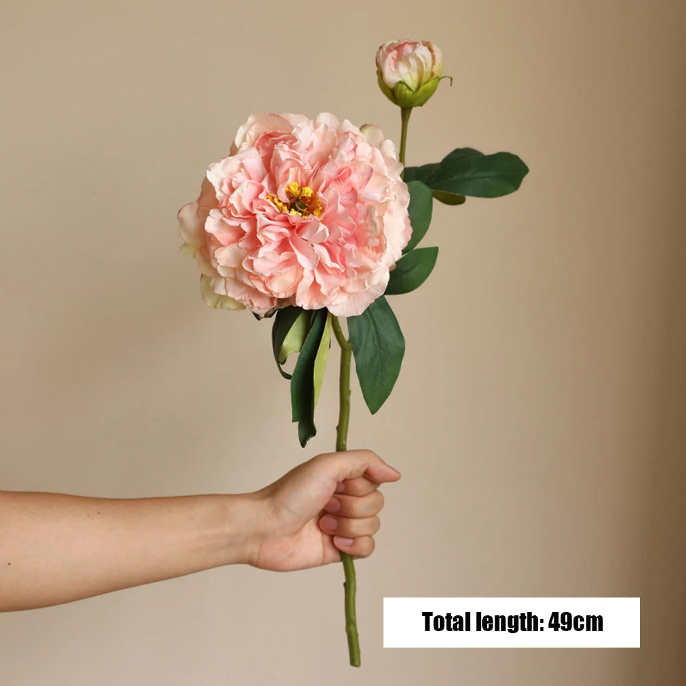 bouquet de pivoines artificielles en soie pour mariage et décoration intérieure - vue 19 sur 21