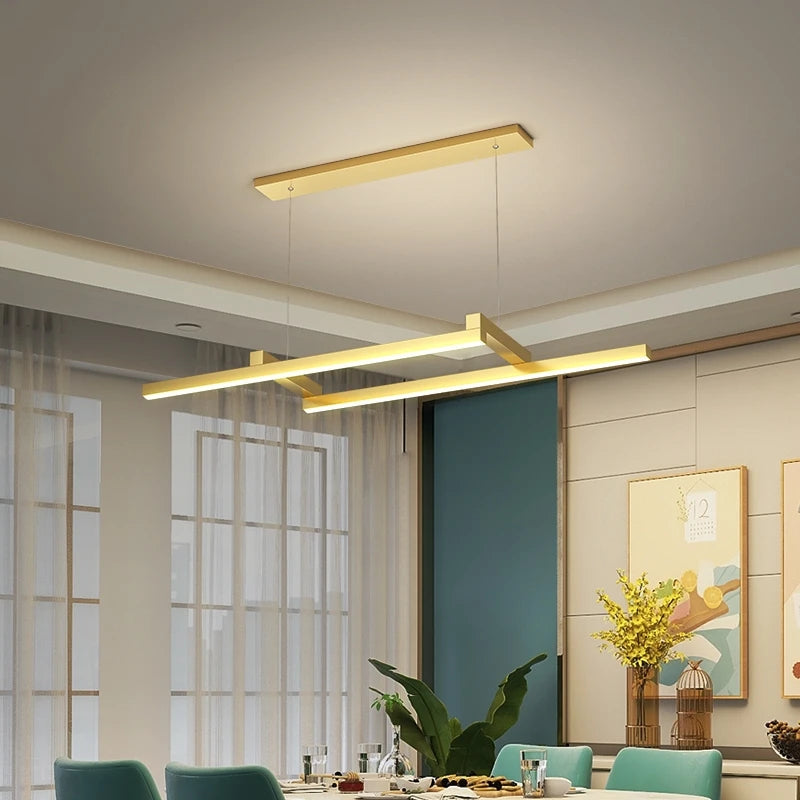 lampe led moderne lustre géométrique nordique designer bar - vue 5 sur 12