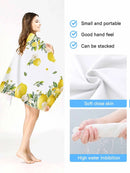 Serviette de bain microfibre citron floral plage absorbante