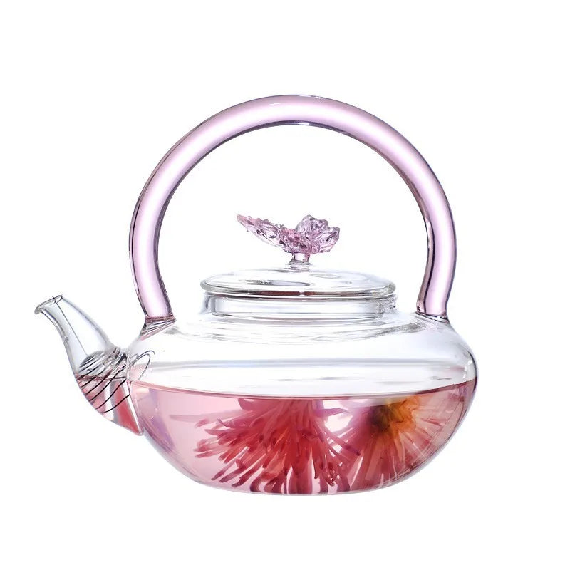 Theiere papillon verre borosilicate resistant chaleur 500ml - vue 6 sur 7