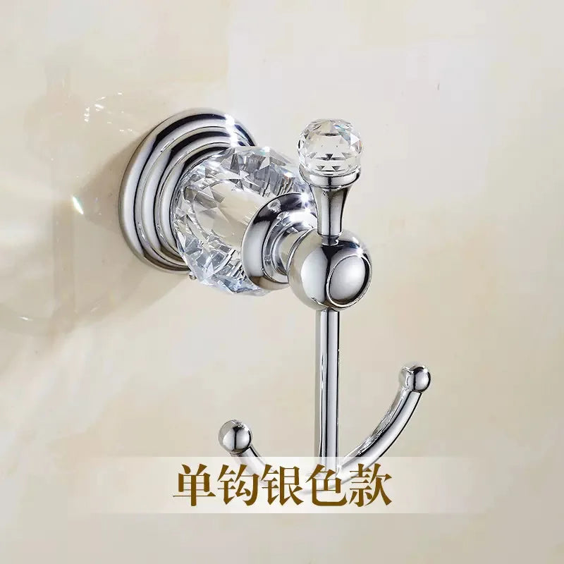 crochet en cristal et acier inoxydable pour salle de bain - vue 6 sur 6