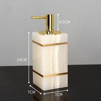 ensemble daccessoires en marbre naturel pour salle de bain