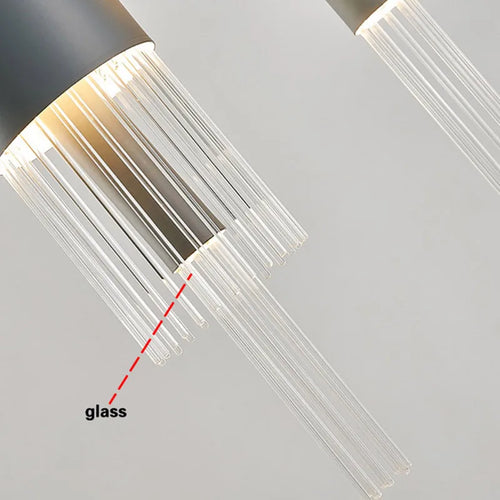 Modern nordic minimalist iron and glass pendant light - vue 6 sur 10