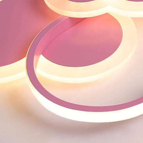 plafonnier moderne en forme de cœur pour enfants et bureaux