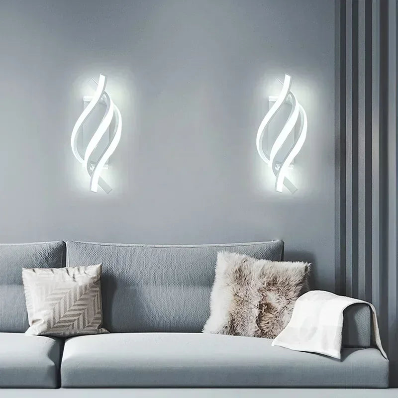 Applique murale spirale incurvée LED décorative - vue 3 sur 20