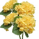 Set of 4 realistic artificial hydrangea flowers for decoration and weddings