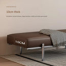 Stainless Steel Shoe Changing Bench, Long Stool, Italian Minimalist Leather, Bed-End Seat, Light, Luxury