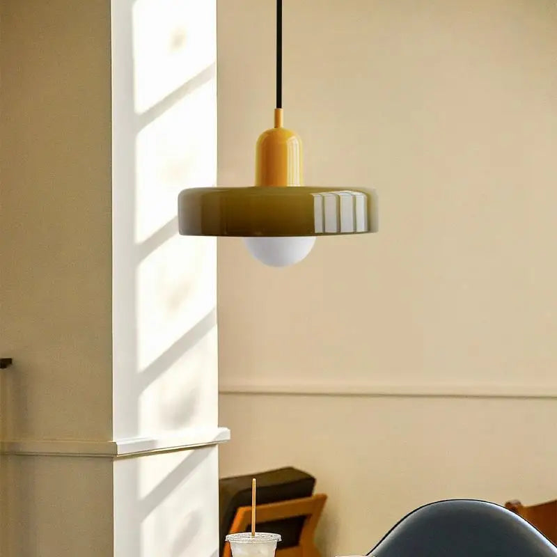 lampe suspendue nordique en verre pour décoration intérieure