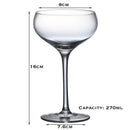 Verres à pied design cocktail champagne martini vin