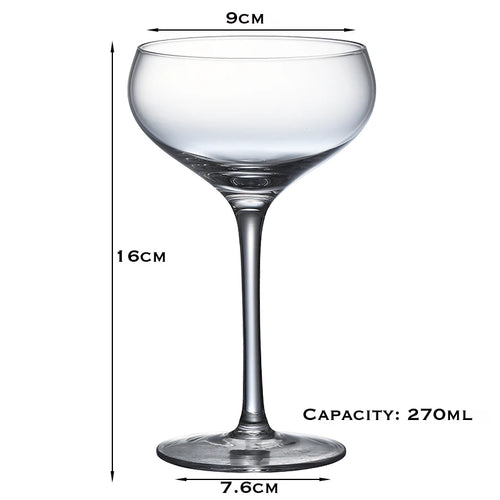 Verres à pied design cocktail champagne martini vin