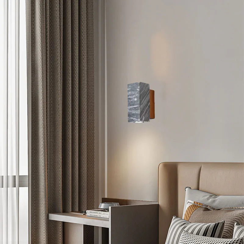 applique murale en marbre et bois style art déco pour intérieur élégant - vue 4 sur 10