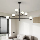 lustre design moderne en verre avec structure métallique