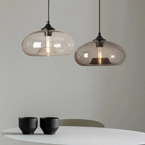 suspension modernes en verre pour restaurant bar boutique