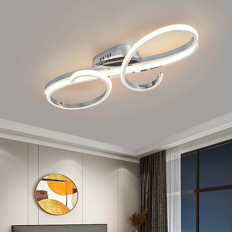 Plafonnier led moderne plaqué pour salon chambre couloir Foyer salle d'étude lustres de plafond intérieur maison - vue 6 sur 15