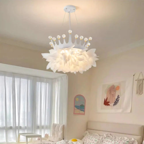 lustre romantique en cristal pour une décoration moderne