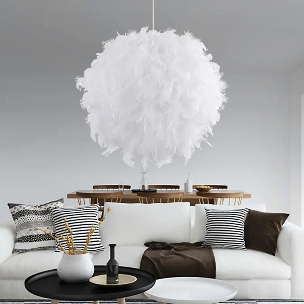 Suspension moderne en plumes E27 - vue 9 sur 9