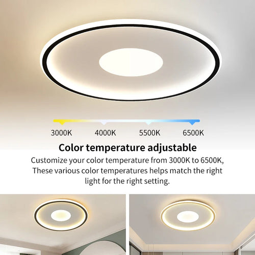 plafonnier led ultra mince moderne rond montage en surface