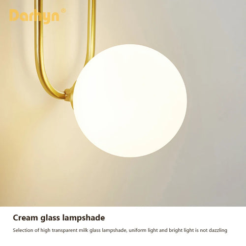 LED cuivre applique moderne nordique simple étude décoratif - vue 7 sur 13