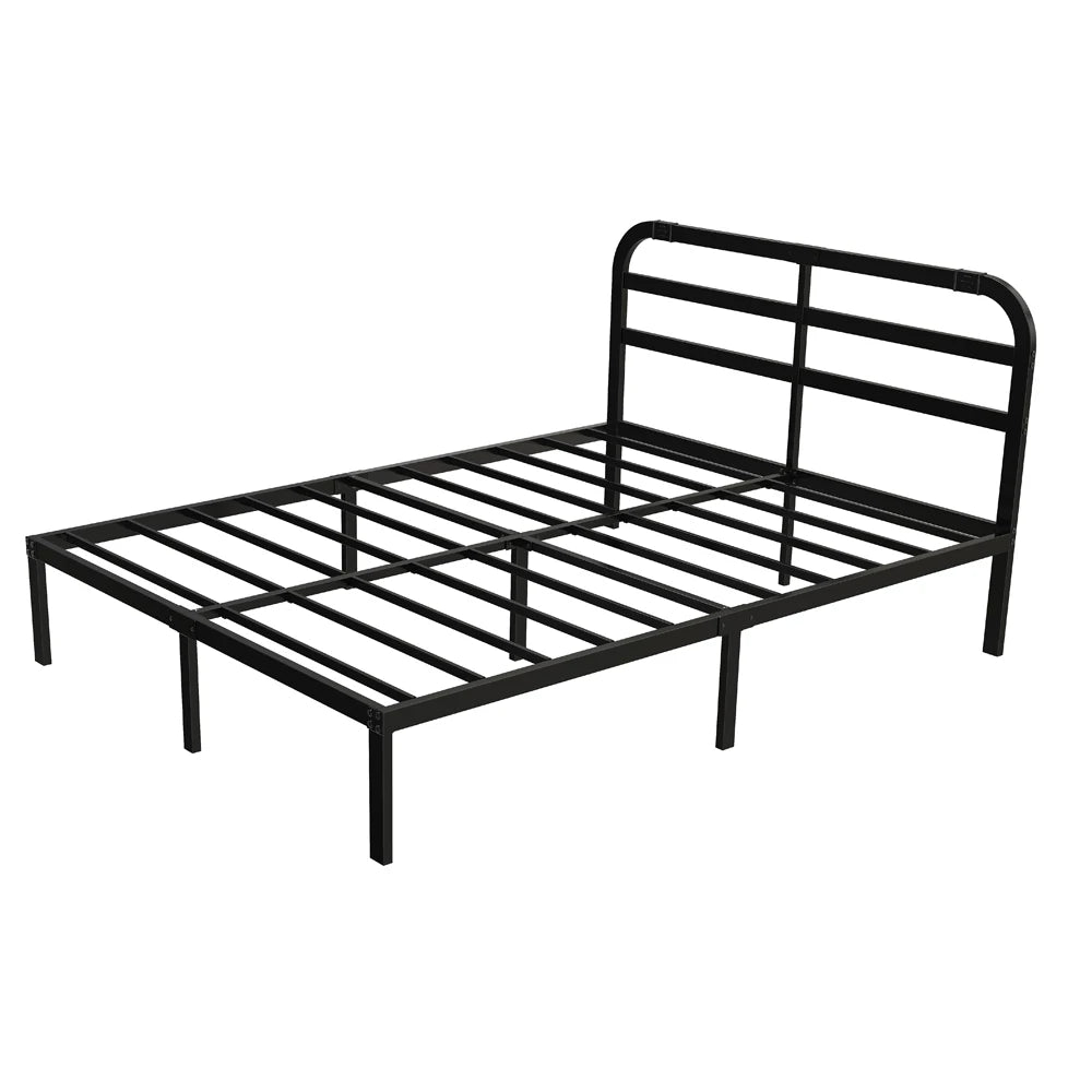 DDPNKL Heavy Duty Metal Bed Frame with Headboard, 3500 lbs Max Weight Capacity Metal Platform, Easy Assembly Mattress Foundation - vue 3 sur 10