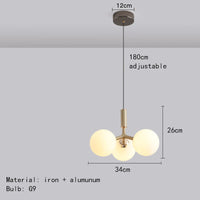 Modern nordic minimalist magic bean 9 LED pendant light