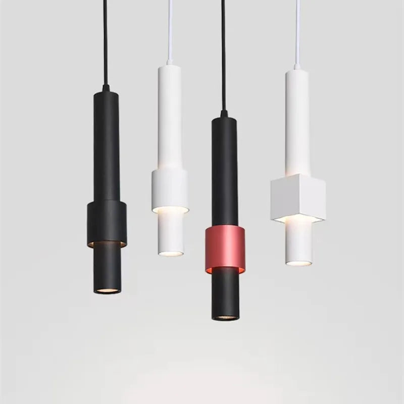 suspension à led nordique tube long éclairage intérieur dimmable