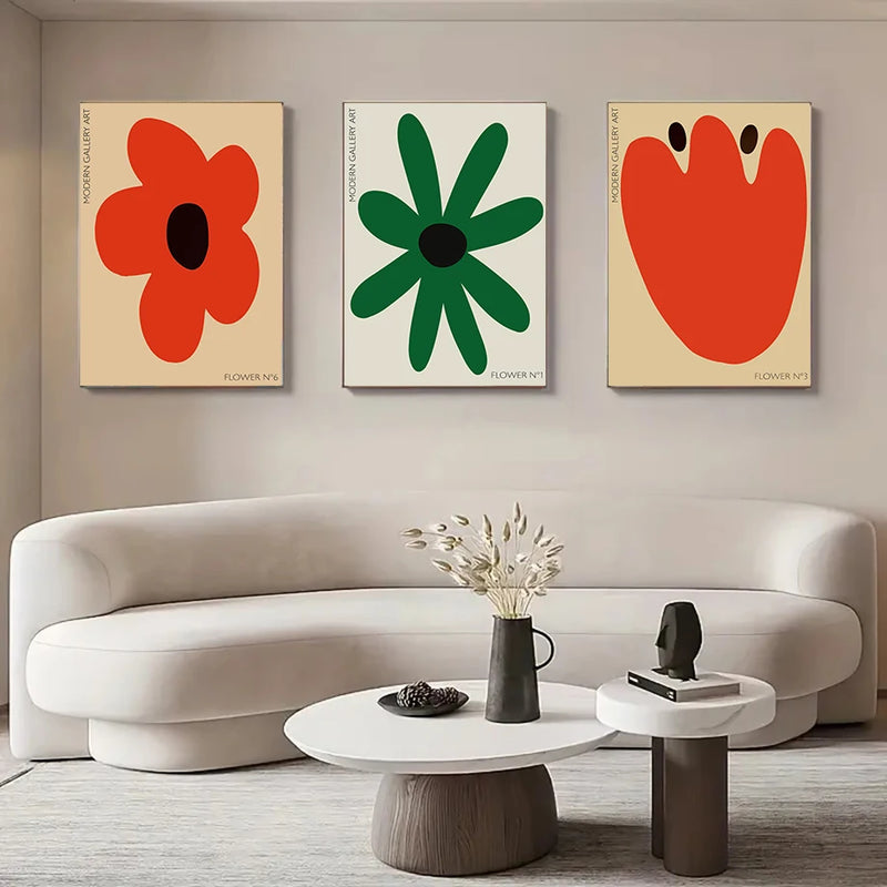 affiches murales abstraites mio flowers pour décoration artistique