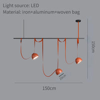lustre led artistique en forme de ceinture pour intérieur