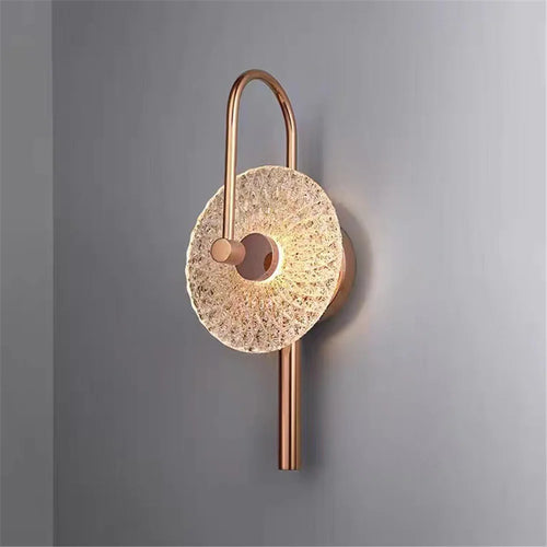 applique murale led ronde en verre de luxe pour éclairage artistique - vue 4 sur 7
