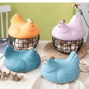 Ceramic Egg Storage Basket, Living Room, Fruit, Garlic, Hollow Metal Hen Shaped, Kitchen Organizer