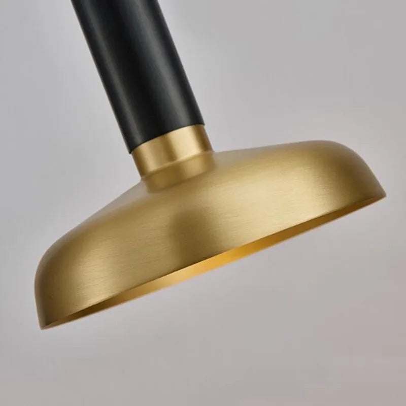 Suspension LED Moderne Créative tube et abat-jour Laiton - vue 5 sur 8