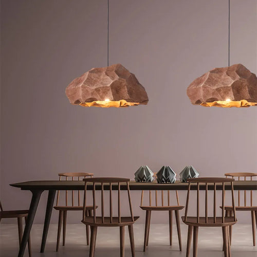 Suspension design nordique chambre Wabi Sabi LED lustre créatif décoration de la maison Restaurant Bar vestiaire luminaire - vue 4 sur 11