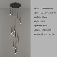 lustre moderne à led pour décoration d'intérieur haut de gamme