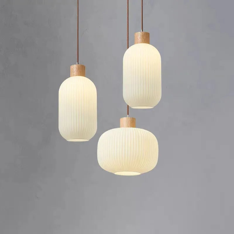 lampe led suspendue design nordique makaron pour décoration intérieure