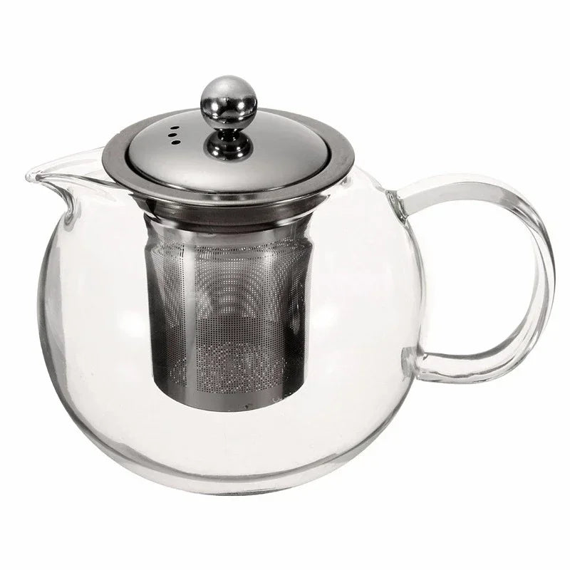 theiere en verre resistant a chaleur avec infuseur - vue 7 sur 9