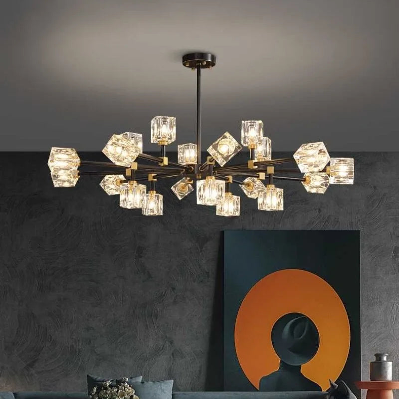 Modern Ceiling Crystal Chandelier Table, Restaurant, Kitchen Bar LED Chandelier Minimalist Home Decoration Light Luxury Crystal - vue 3 sur 20