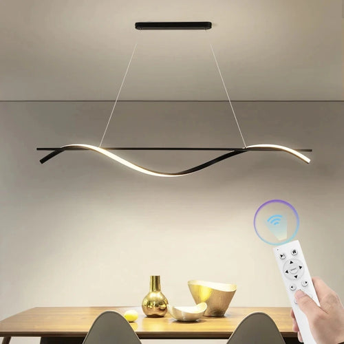 Minimalist aluminium and iron pendant light for home decor - vue 3 sur 10