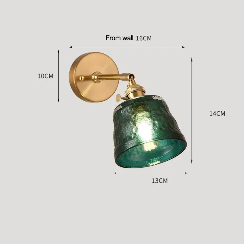 applique murale rotative en verre style nordique japonais avec miroir - vue 18 sur 18
