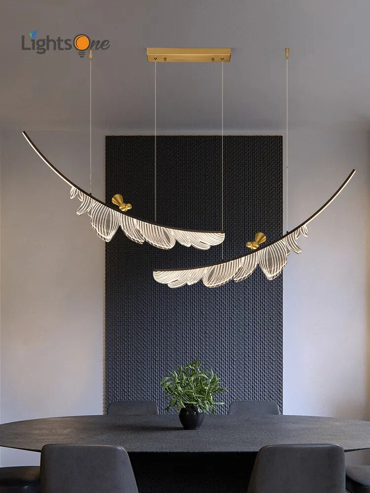 Lustre moderne en cuivre italien - vue 2 sur 9