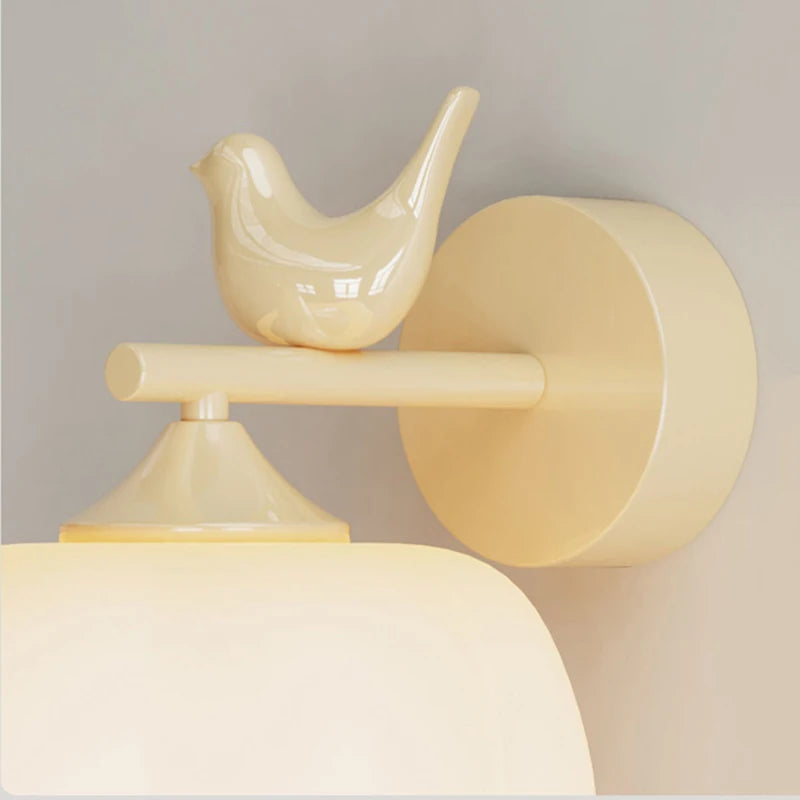 applique murale led moderne oiseau lumière avec abat-jour pe - vue 6 sur 10