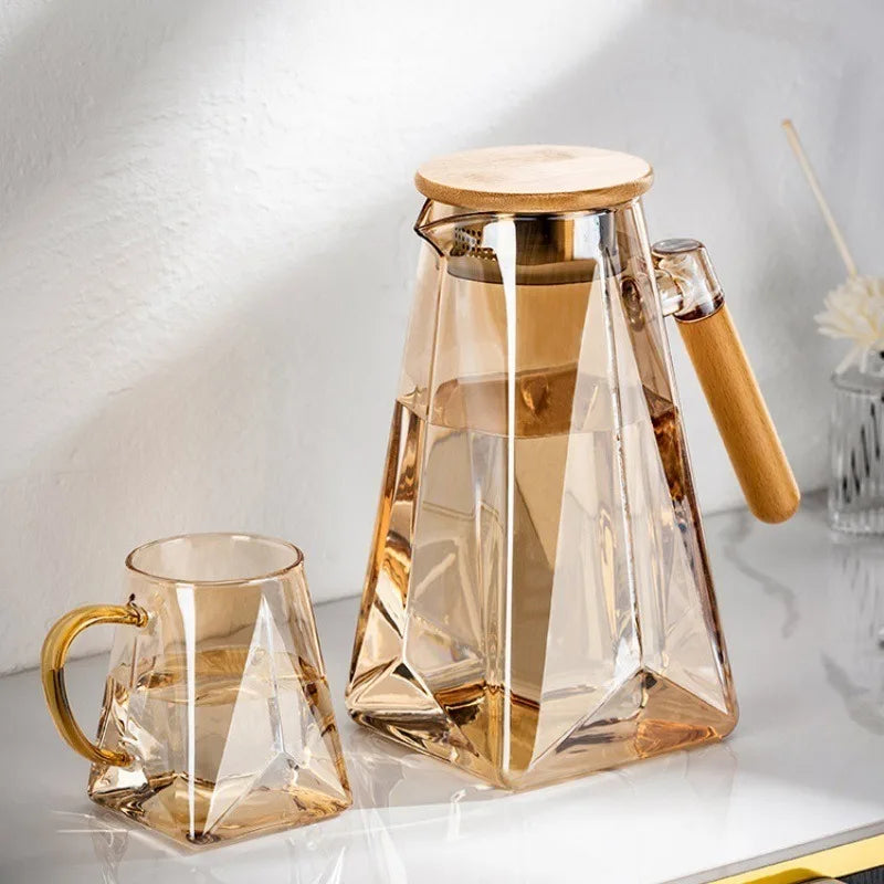 Bouilloire en verre borosilicate grande capacité usage domestique