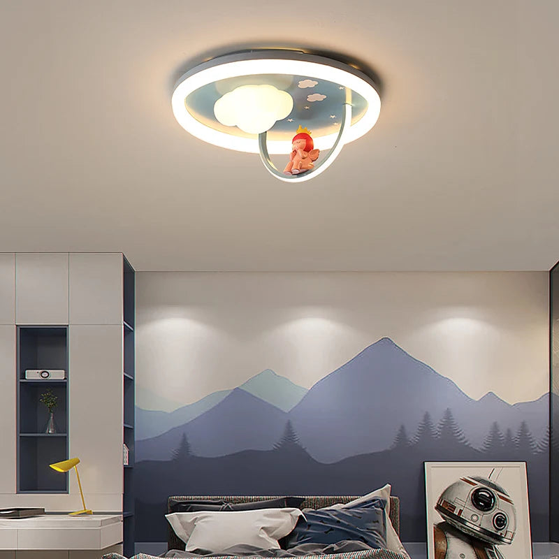 plafonnier créatif avec ventilateur et lumière LED pour enfants - vue 5 sur 7