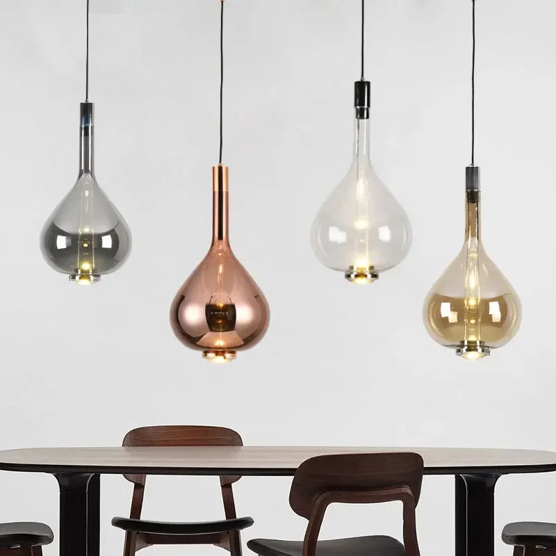 Italy Design LED Glass Pendant Lamp for Hotel Kitchen Restaurant Bar Decor Chandeliers Suspension Lustre Hanging Lighting - vue 7 sur 10