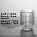 Ensemble verres vin rayés tige courte large ouverture
