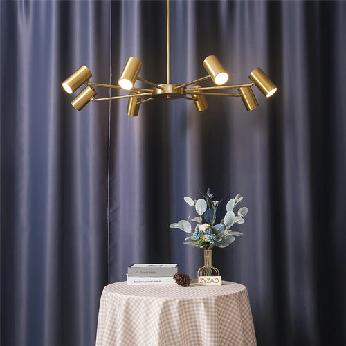 Modern adjustable nordic minimalist multi-head creative chandelier - vue 3 sur 6