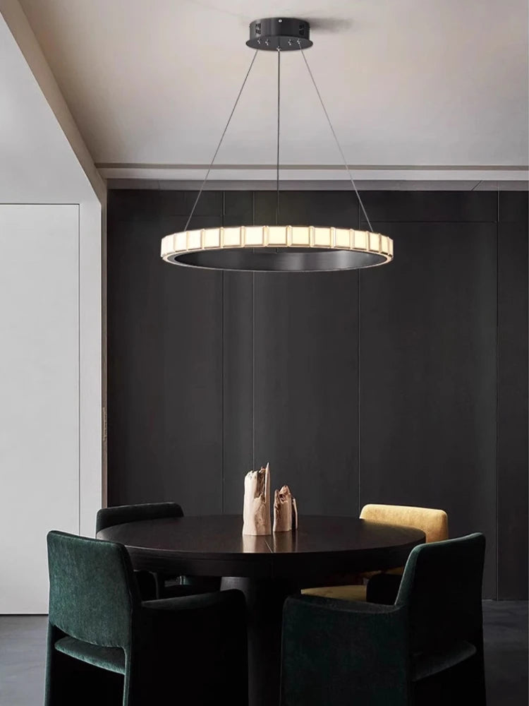 suspension minimaliste en aluminium et acrylique design raffiné pour intérieur - vue 5 sur 9