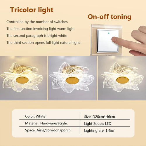 plafonnier led moderne en acrylique design pour intérieur décoratif - vue 19 sur 18