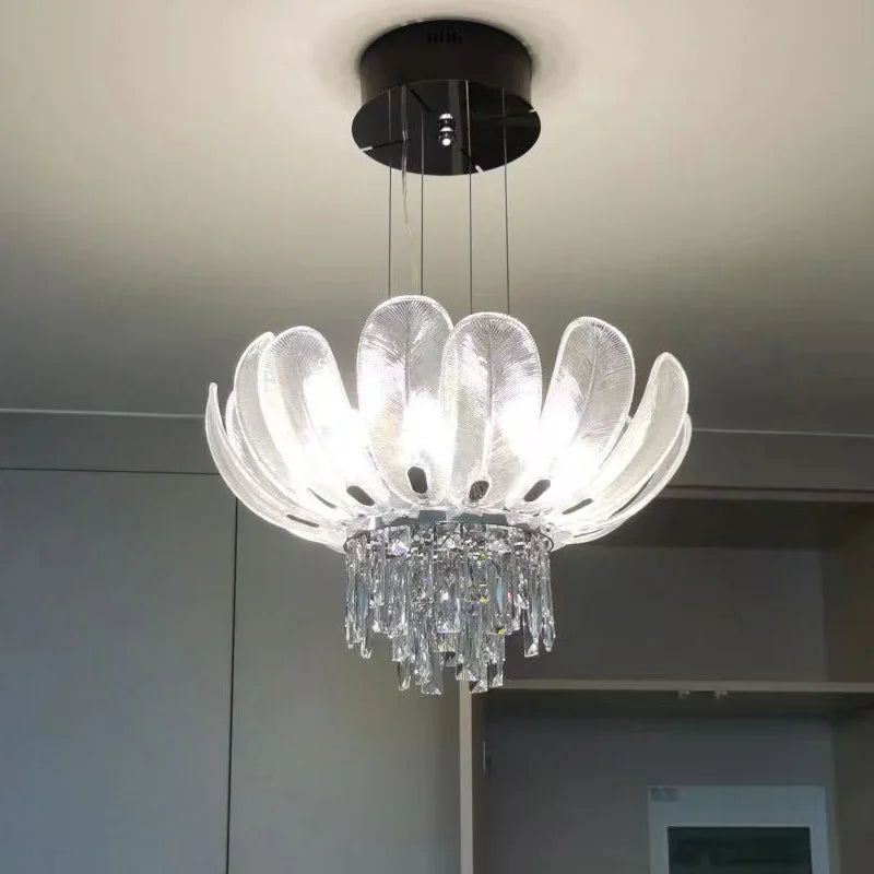 lustre en cristal de luxe pour décoration intérieure - vue 4 sur 9