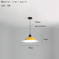 suspension lampe led métal avec lumière réglable et modifiable