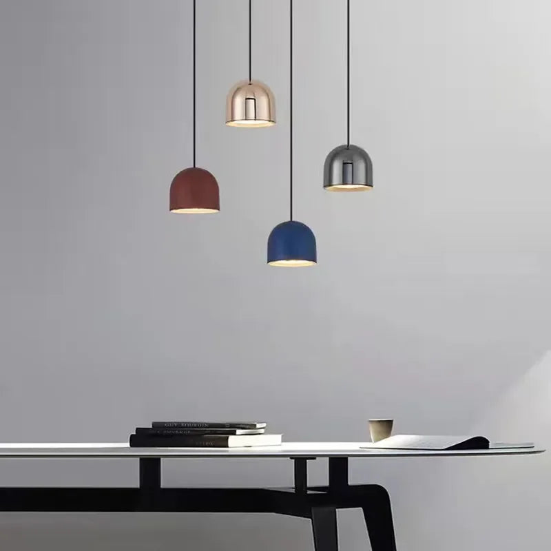 Moderne LED Lustre Lumière Restaurant Bar Hôtel Minimaliste Tête Unique Suspension Salon Chevet Allée Plafonniers - vue 2 sur 11